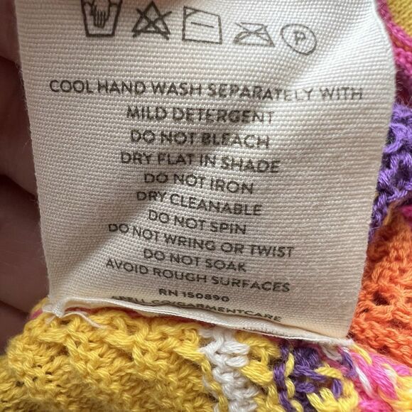 SPELL & THE GYPSY ZIGGY CROCHET ROMPER Rainbow Boho Retro Hippie Small New q16 - Picture 14 of 16